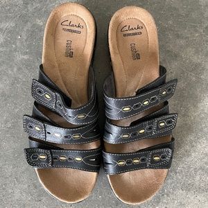 Clarks Slip On Leather Sandal